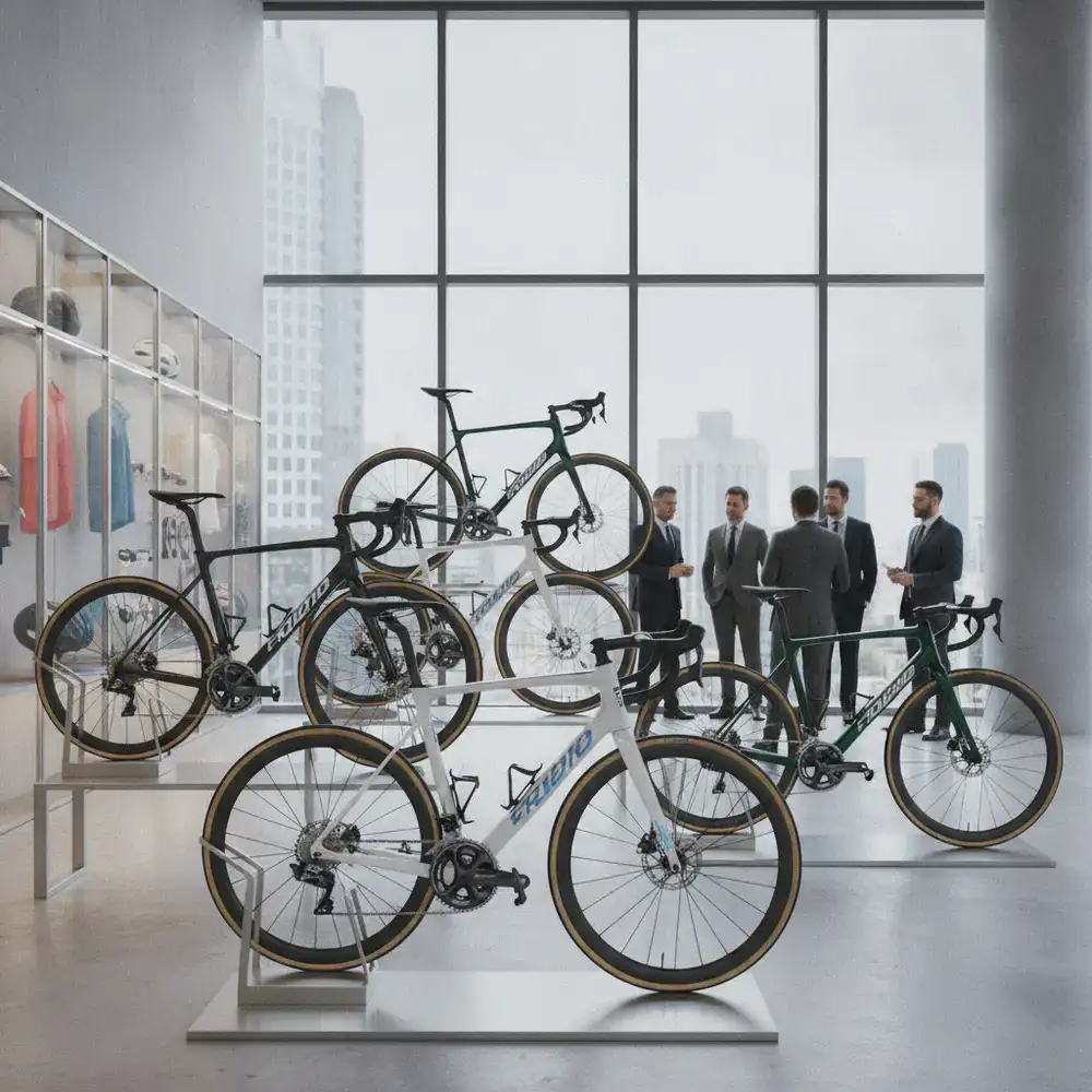 A collection of premium road bikes displayed at the Xontripe Bikes hub